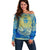 Personalized Mandala Egyptian Pharaoh Off Shoulder Sweater Eye of Horus Blue - Wonder Print Shop