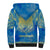 Personalized Mandala Egyptian Pharaoh Sherpa Hoodie Eye of Horus Blue