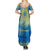 Personalized Mandala Egyptian Pharaoh Summer Maxi Dress Eye of Horus Blue