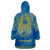 Personalized Mandala Egyptian Pharaoh Wearable Blanket Hoodie Eye of Horus Blue