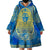 Personalized Mandala Egyptian Pharaoh Wearable Blanket Hoodie Eye of Horus Blue