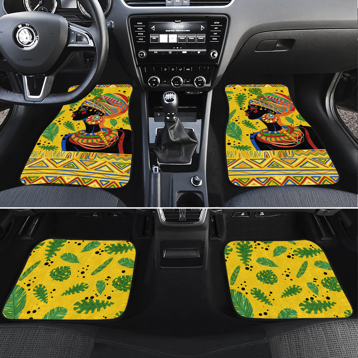 Personalized Africa Woman Car Mats Tropical Style - Wonder Print Shop