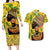 Personalized Africa Woman Couples Matching Long Sleeve Bodycon Dress and Hawaiian Shirt Tropical Style - Wonder Print Shop