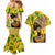 Personalized Africa Woman Couples Matching Mermaid Dress and Hawaiian Shirt Tropical Style - Wonder Print Shop