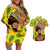 Personalized Africa Woman Couples Matching Off Shoulder Short Dress and Hawaiian Shirt Tropical Style - Wonder Print Shop