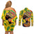 Personalized Africa Woman Couples Matching Off Shoulder Short Dress and Long Sleeve Button Shirt Tropical Style - Wonder Print Shop