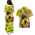 Personalized Africa Woman Couples Matching Puletasi and Hawaiian Shirt Tropical Style - Wonder Print Shop