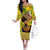 Personalized Africa Woman Family Matching Off The Shoulder Long Sleeve Dress and Hawaiian Shirt Tropical Style - Wonder Print Shop