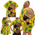 Personalized Africa Woman Family Matching Off Shoulder Short Dress and Hawaiian Shirt Tropical Style - Wonder Print Shop