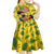 Personalized Africa Woman Kid Short Sleeve Dress Tropical Style - Wonder Print Shop