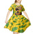 Personalized Africa Woman Kid Short Sleeve Dress Tropical Style - Wonder Print Shop