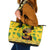 Personalized Africa Woman Leather Tote Bag Tropical Style - Wonder Print Shop