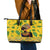 Personalized Africa Woman Leather Tote Bag Tropical Style - Wonder Print Shop