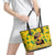 Personalized Africa Woman Leather Tote Bag Tropical Style - Wonder Print Shop