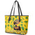 Personalized Africa Woman Leather Tote Bag Tropical Style - Wonder Print Shop