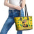 Personalized Africa Woman Leather Tote Bag Tropical Style - Wonder Print Shop