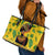 Personalized Africa Woman Leather Tote Bag Tropical Style - Wonder Print Shop