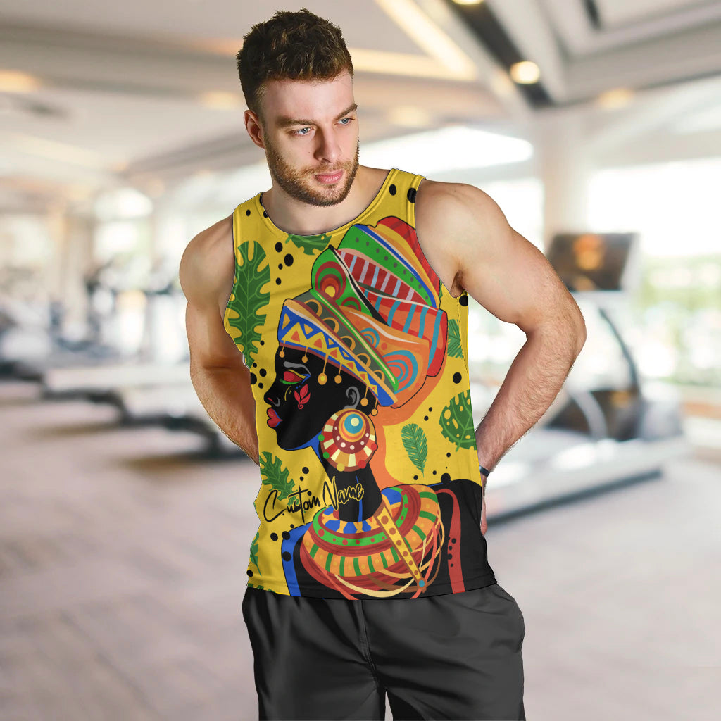 Personalized Africa Woman Men Tank Top Tropical Style - Wonder Print Shop