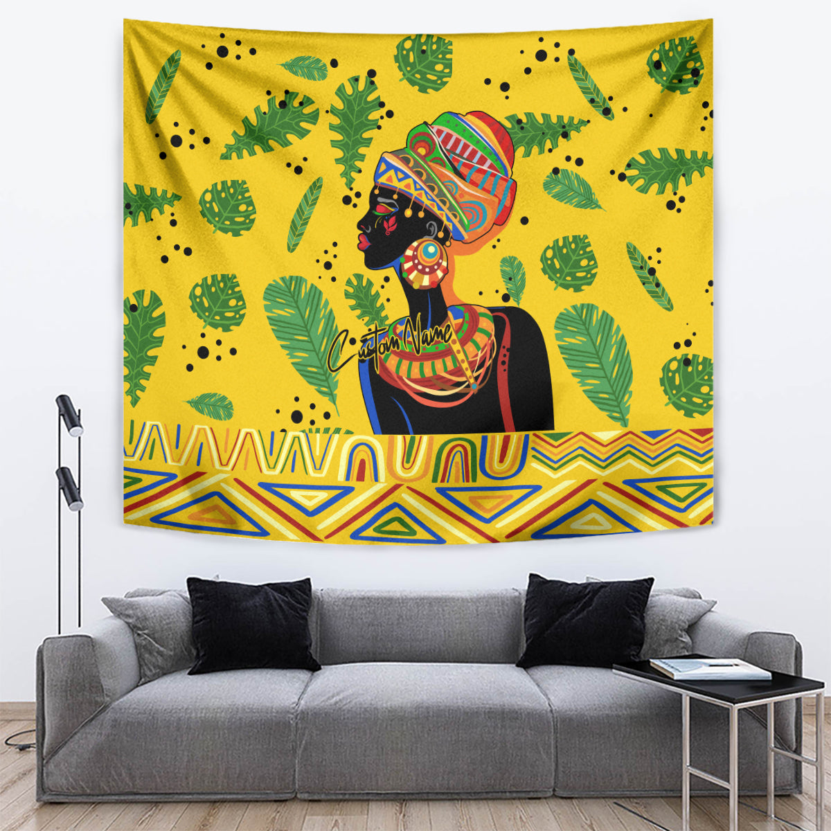 Personalized Africa Woman Tapestry Tropical Style