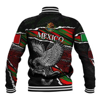 Eagle Snake Mexico Baseball Jacket Aztec Sun Stone