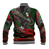 Mexico Aztec Eagle Flag Baseball Jacket Tribal Warrior Art