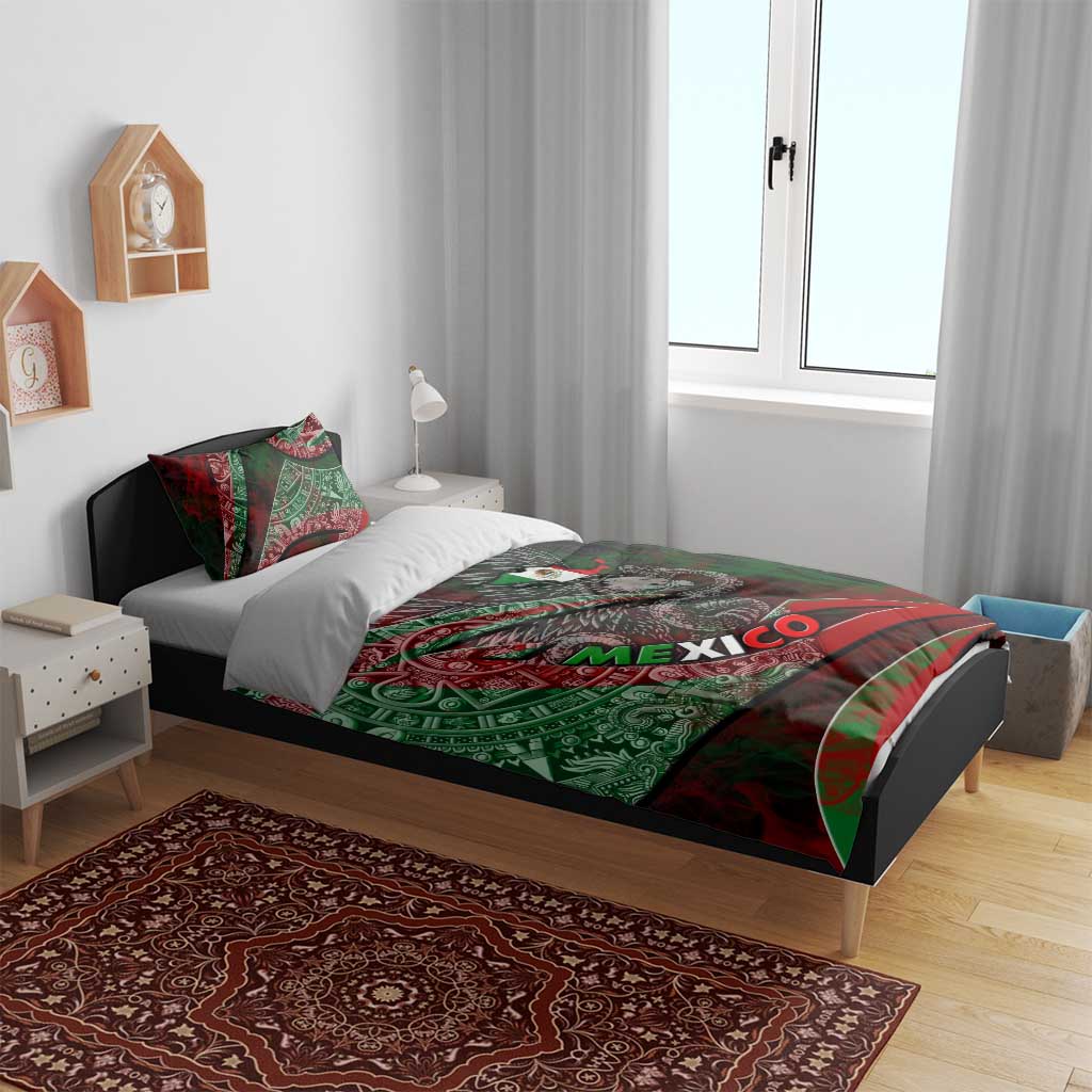 Mexico Aztec Eagle Flag Bedding Set Tribal Warrior Art
