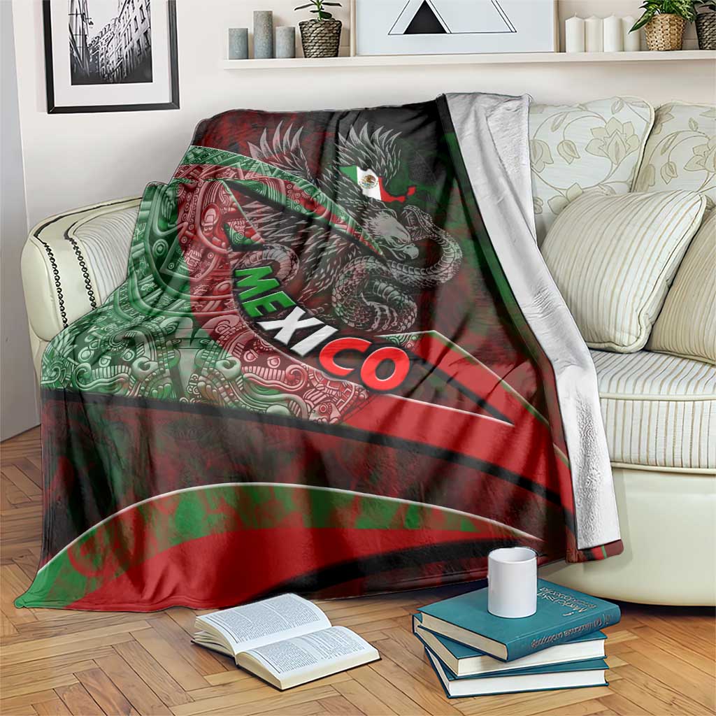 Mexico Aztec Eagle Flag Blanket Tribal Warrior Art