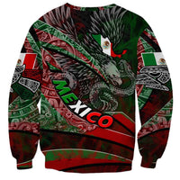 Mexico Aztec Eagle Flag Sweatshirt Tribal Warrior Art