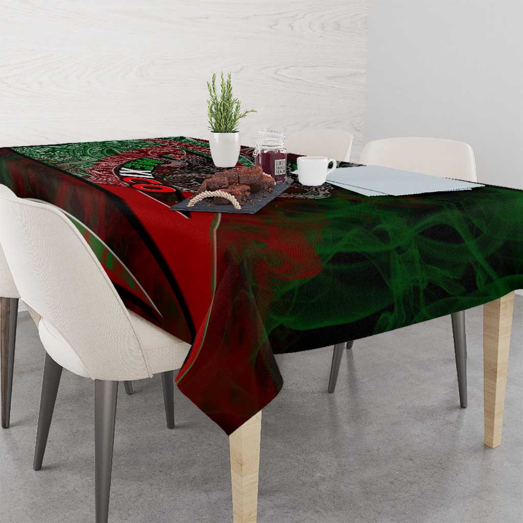 Mexico Aztec Eagle Flag Tablecloth Tribal Warrior Art