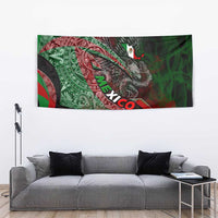 Mexico Aztec Eagle Flag Tapestry Tribal Warrior Art