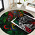 Mexico Quetzalcoatl Aztec Calendar Round Carpet Tribal Warrior Art with Eagle and Serpent