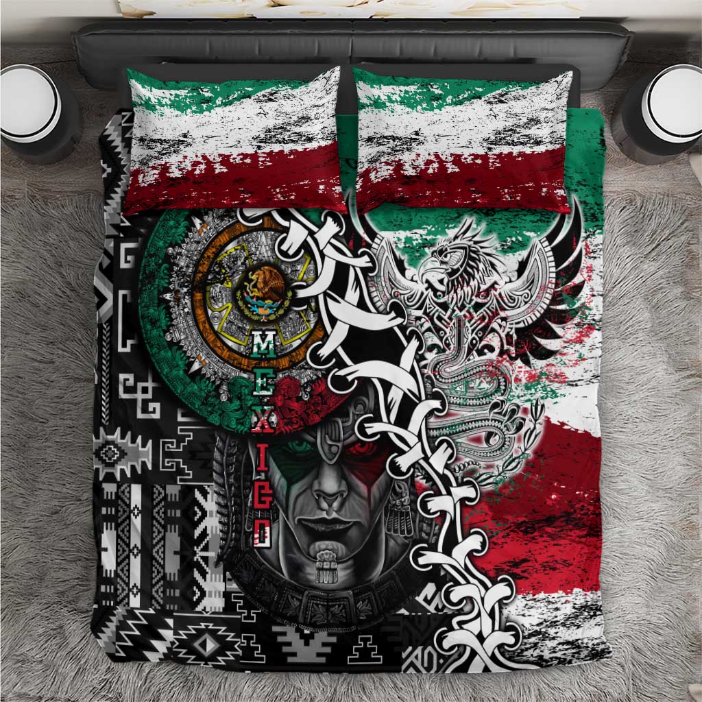 Aztec Warrior Mexican Bedding Set Aztec Calendar Coat of Arms