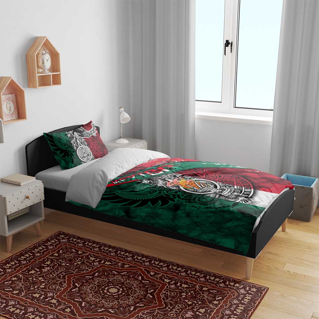 My Home My Blood Mexico Bedding Set Mexican Map Aztec