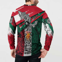 My Home My Blood Mexico Button Sweatshirt Mexican Map Aztec