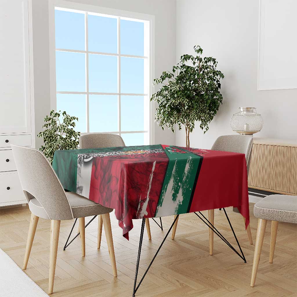 My Home My Blood Mexico Tablecloth Mexican Map Aztec