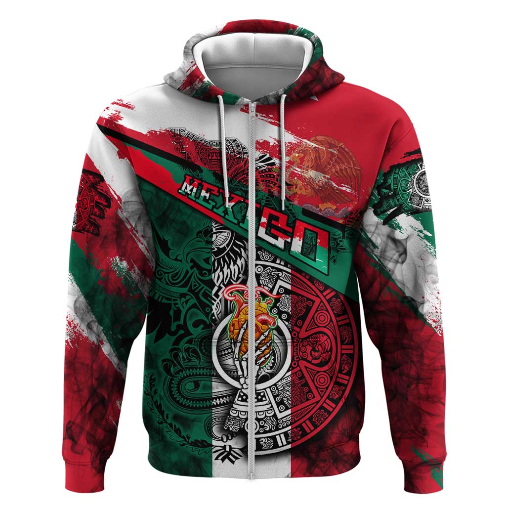 My Home My Blood Mexico Zip Hoodie Mexican Map Aztec