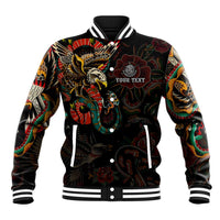 Mexico Sugar Skull Baseball Jacket Tattoo Art Mexican Flag