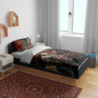 Mexico Sugar Skull Bedding Set Tattoo Art Mexican Flag