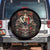 Mexico Sugar Skull Spare Tire Cover Tattoo Art Mexican Flag