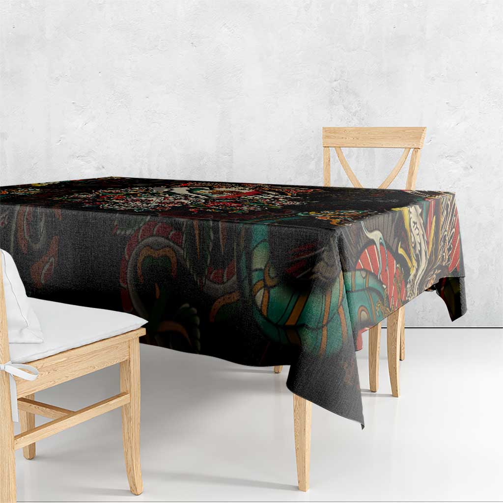 Mexico Sugar Skull Tablecloth Tattoo Art Mexican Flag