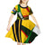 South Africa Freedom Day Kid Short Sleeve Dress Mandela Legacy National Pride Protea Flower