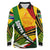 South Africa Freedom Day Long Sleeve Polo Shirt Mandela Legacy National Pride Protea Flower