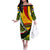 South Africa Freedom Day Off The Shoulder Long Sleeve Dress Mandela Legacy National Pride Protea Flower