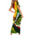 South Africa Freedom Day Short Sleeve Bodycon Dress Mandela Legacy National Pride Protea Flower