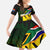 South Africa Coat Of Arms Kid Short Sleeve Dress Protea Unity Heritage