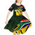 South Africa Coat Of Arms Kid Short Sleeve Dress Protea Unity Heritage