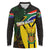 South Africa Coat Of Arms Long Sleeve Polo Shirt Protea Unity Heritage