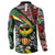 South Africa Never Give Up Button Sweatshirt SA Fist of Freedom