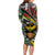 South Africa Never Give Up Long Sleeve Bodycon Dress SA Fist of Freedom