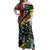 South Africa Never Give Up Off Shoulder Maxi Dress SA Fist of Freedom